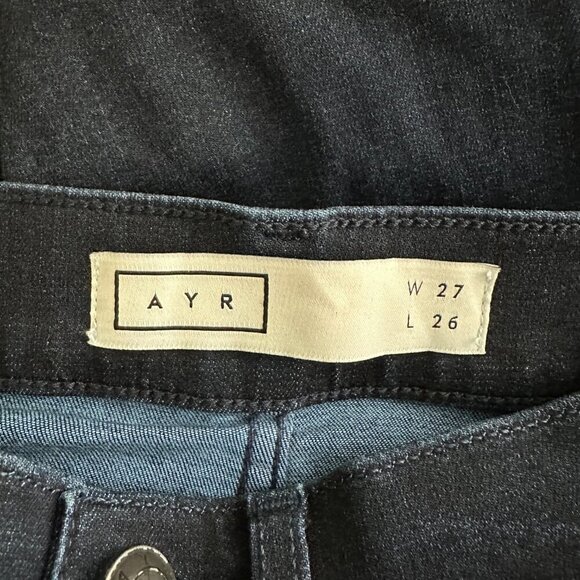 AYR The Hi-Rise Skinny Jeans Dark Blue Wash 27 x 26 #7950 - Picture 6 of 12
